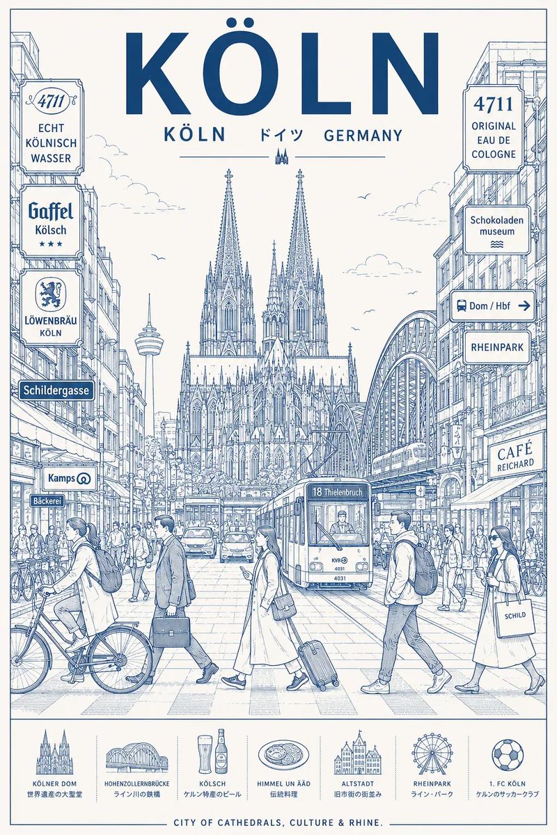 Minimalist Line Art Travel Poster example 2