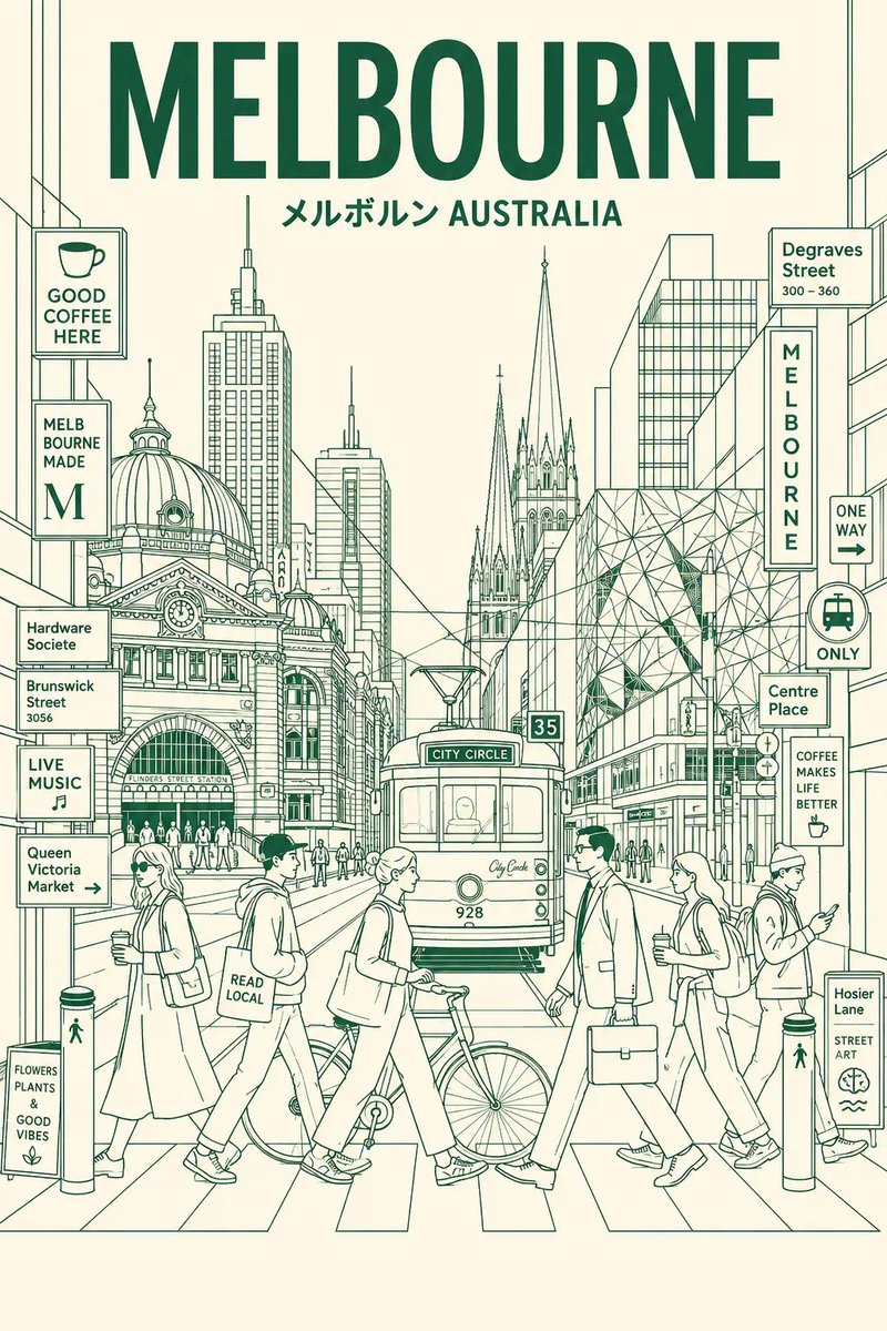 Minimalist Line Art Travel Poster example 4
