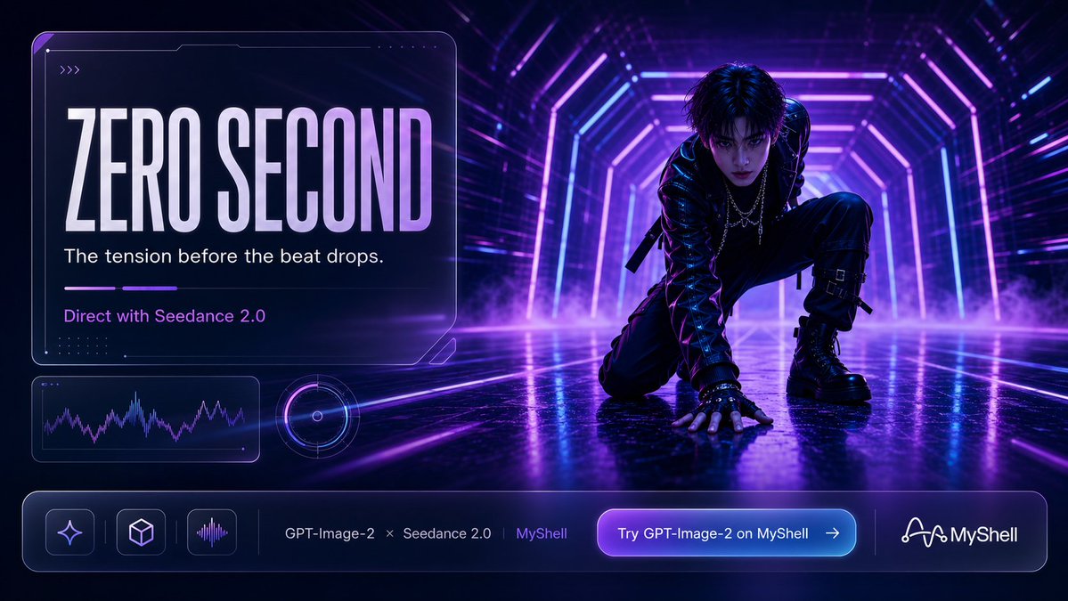 Cyberpunk Zero Second Promo Banner AI image template preview