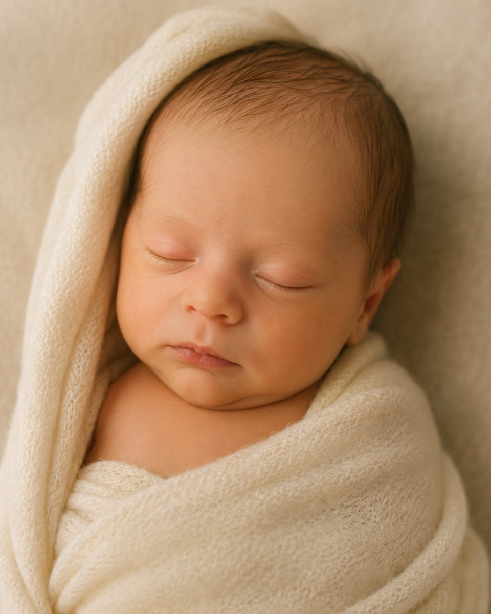 4D Ultrasound to Newborn Portrait AI image template preview