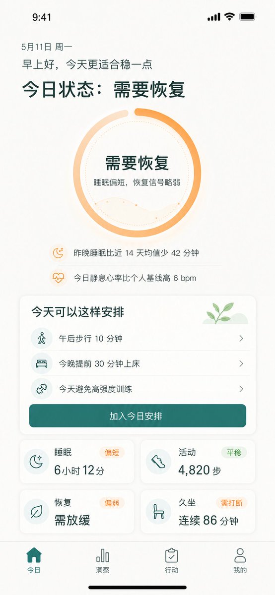 Chinese Wellness Recovery App UI AI image template preview