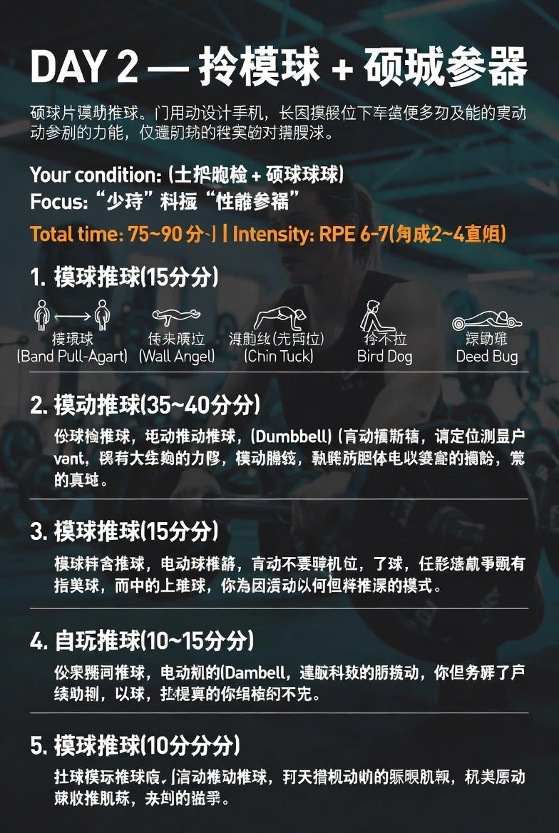 Chinese Gym Training Plan Infographic AI image template preview