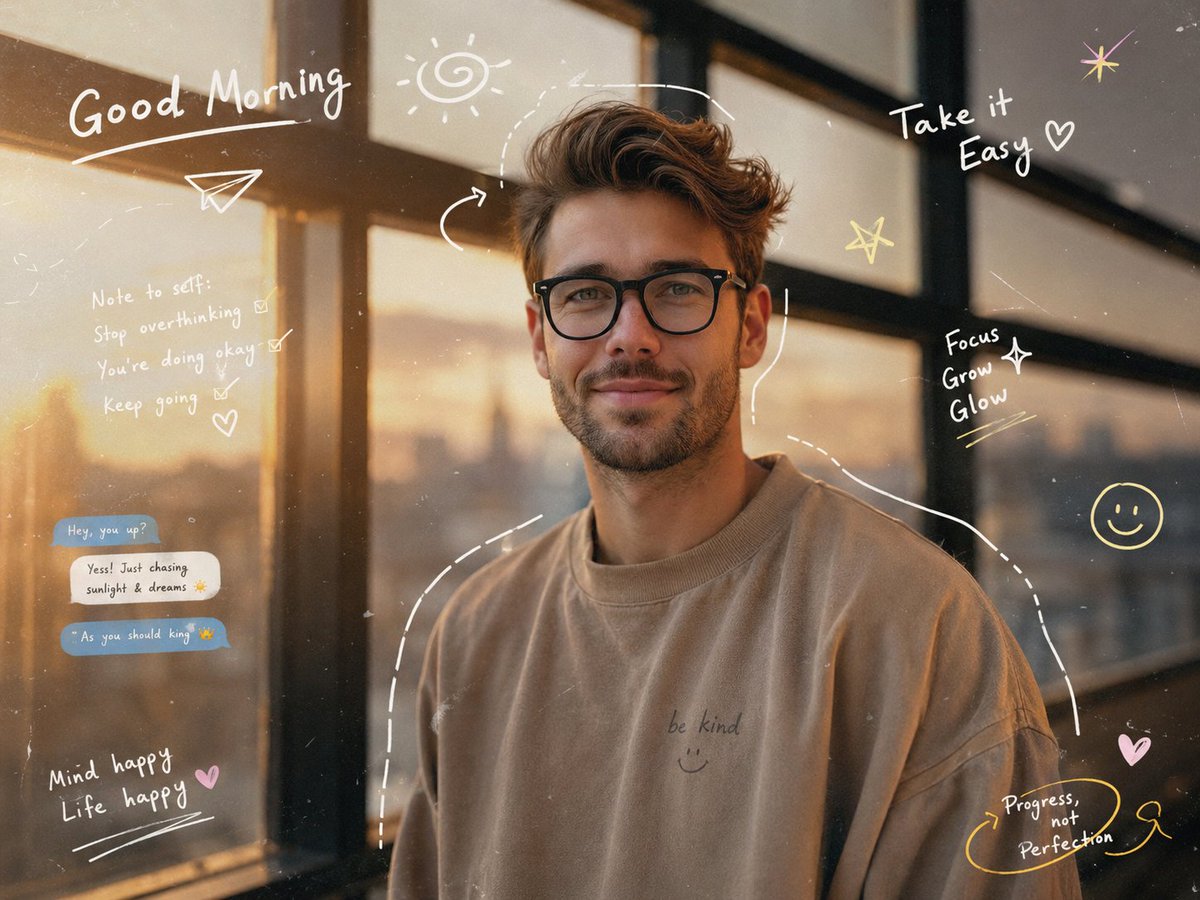 Gen-Z Aesthetic Doodle Portrait AI image template preview