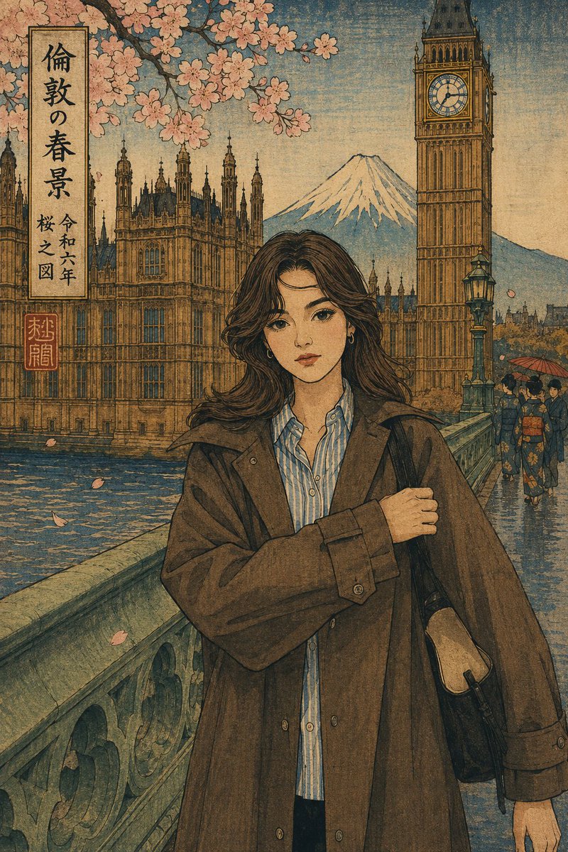 Ukiyo-e Portrait Transformation AI image template preview