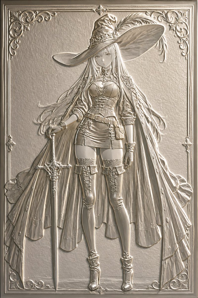 Embossed Luxury Card Relief Prompt AI image template preview