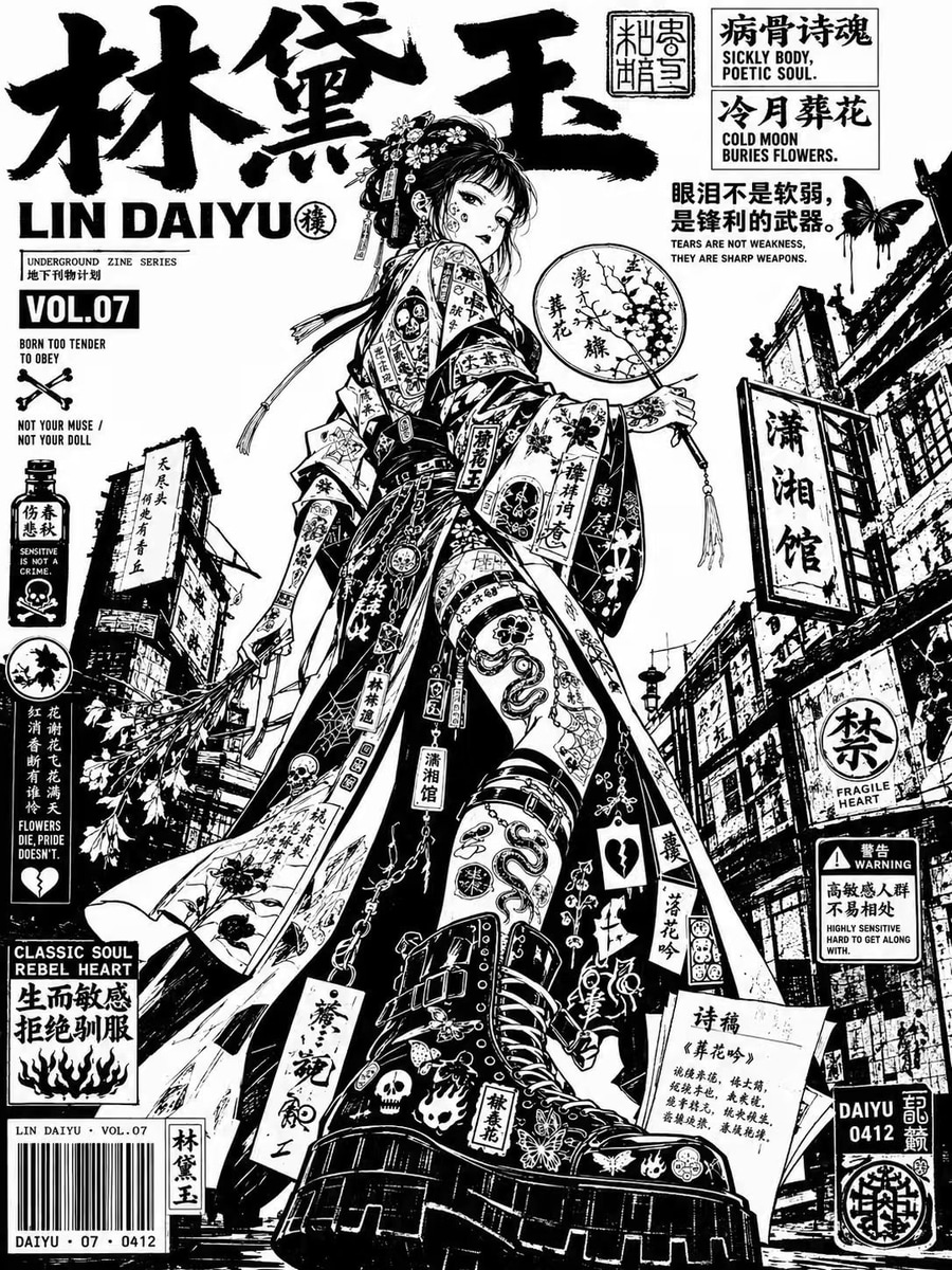Noir Street Poster Illustration example 2