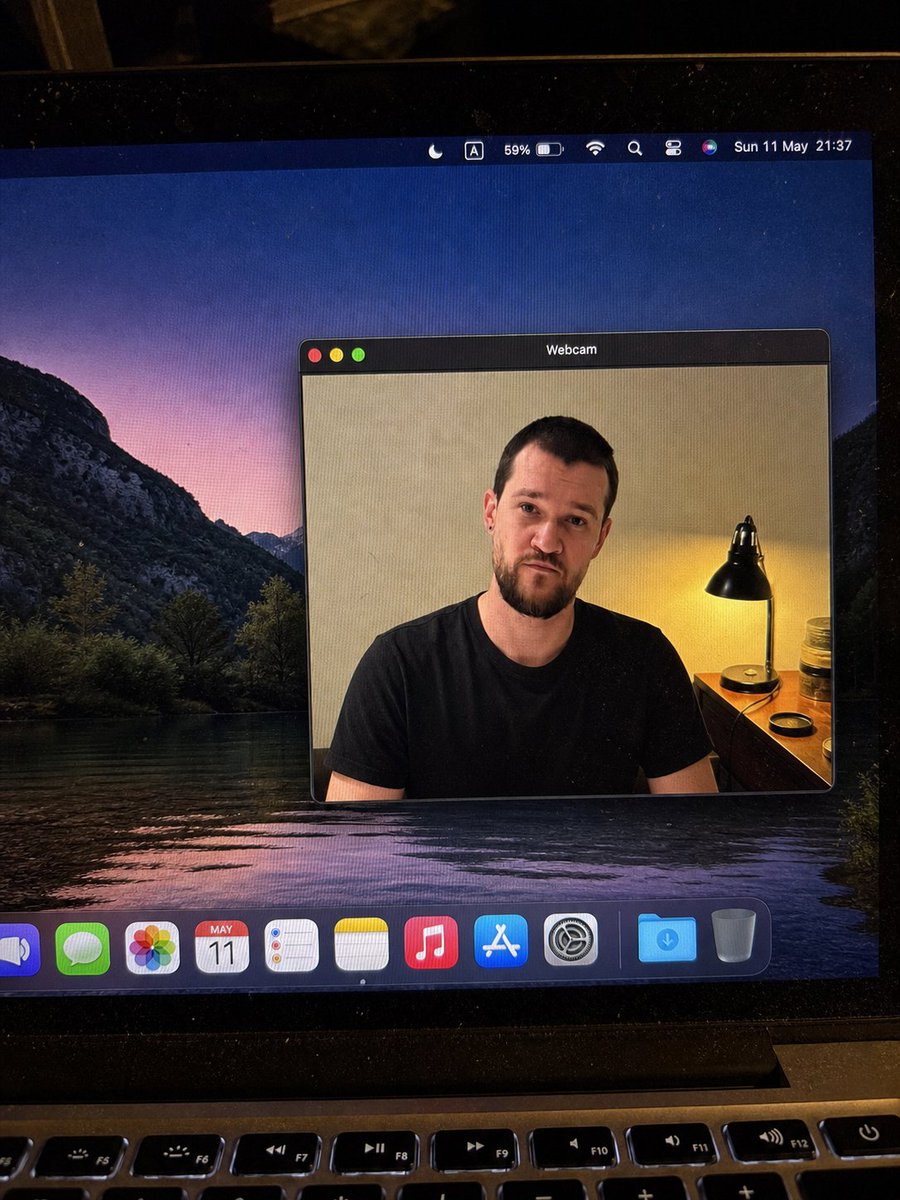 MacBook Webcam Window Photo AI image template preview