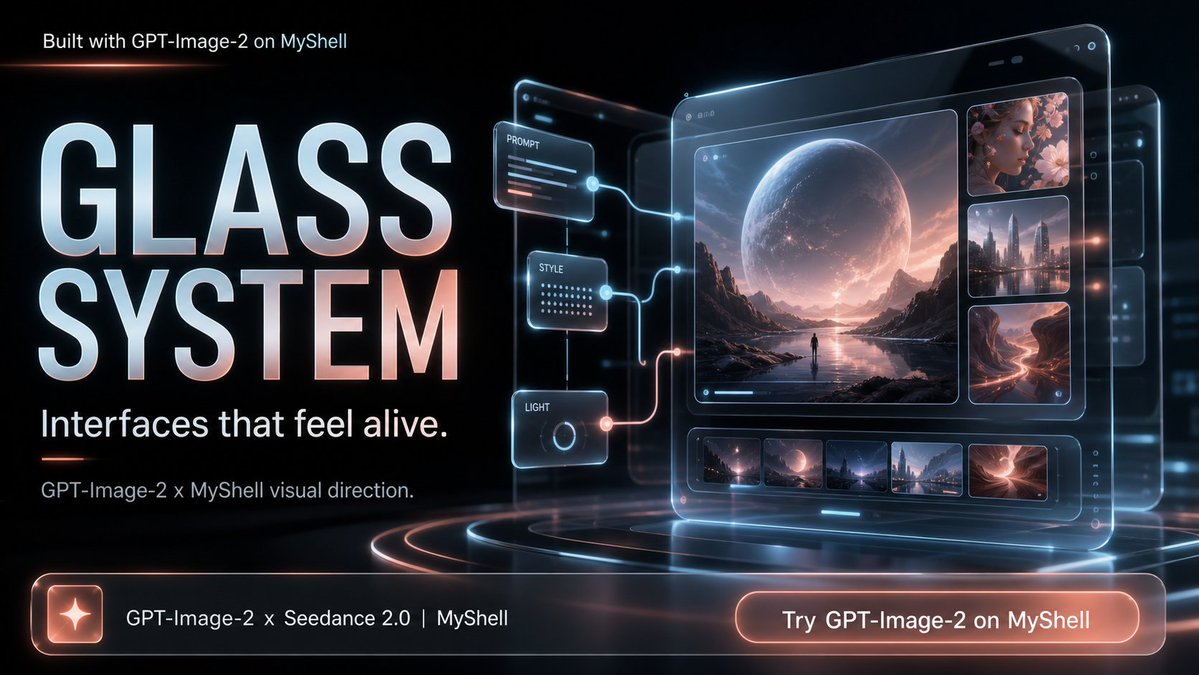 Futuristic Glass UI Product Banner AI image template preview