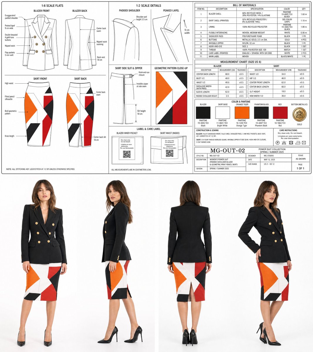 Women's Power Suit Tech Pack AI image template preview
