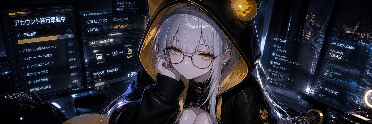 Cyberpunk Account Migration Streamer AI image template preview