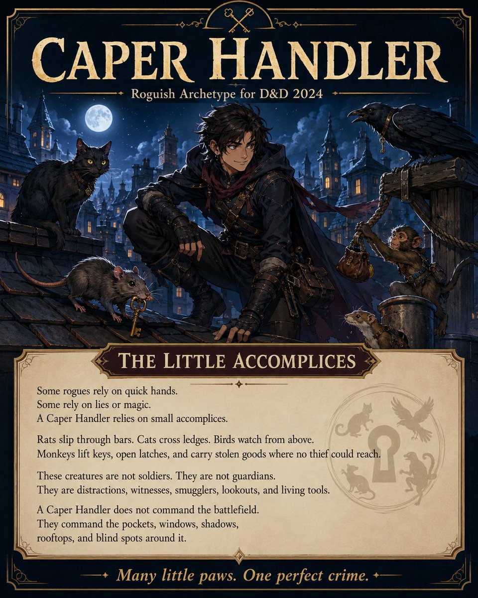 Caper Handler Rogue Poster AI image template preview