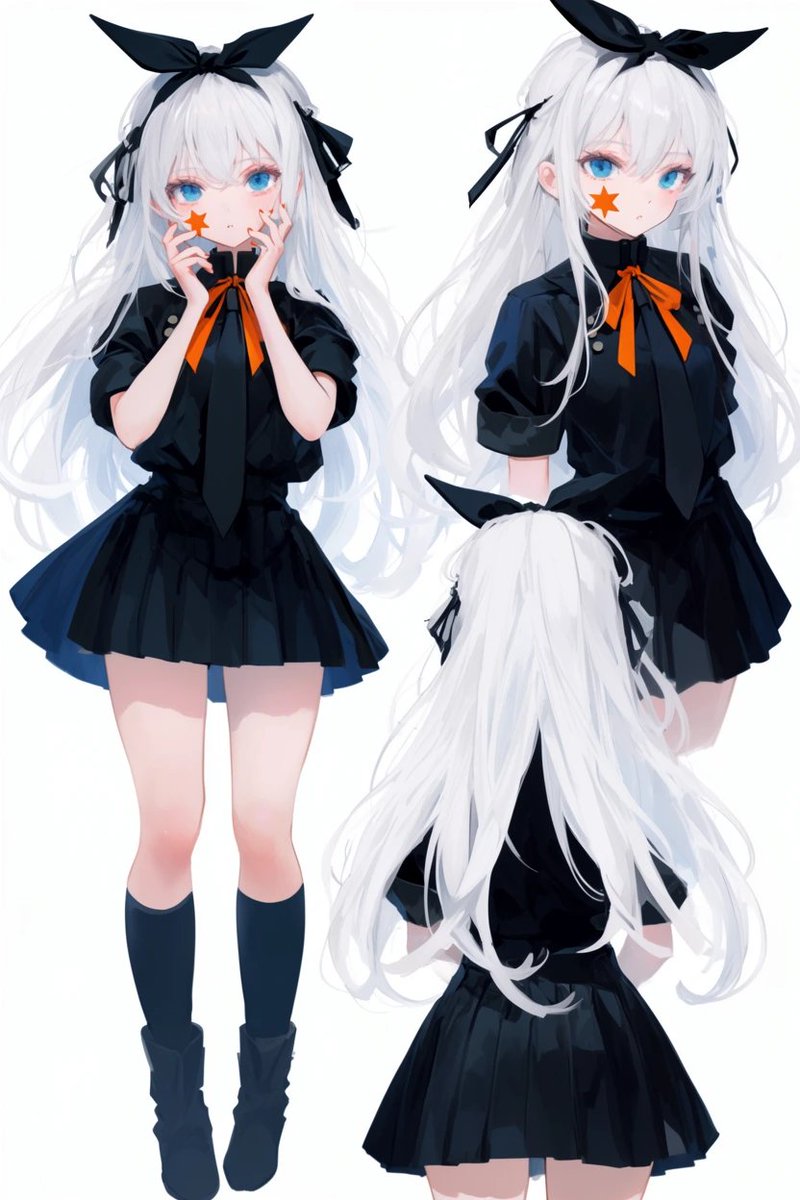 Anime Character Turnaround Sheet AI image template preview