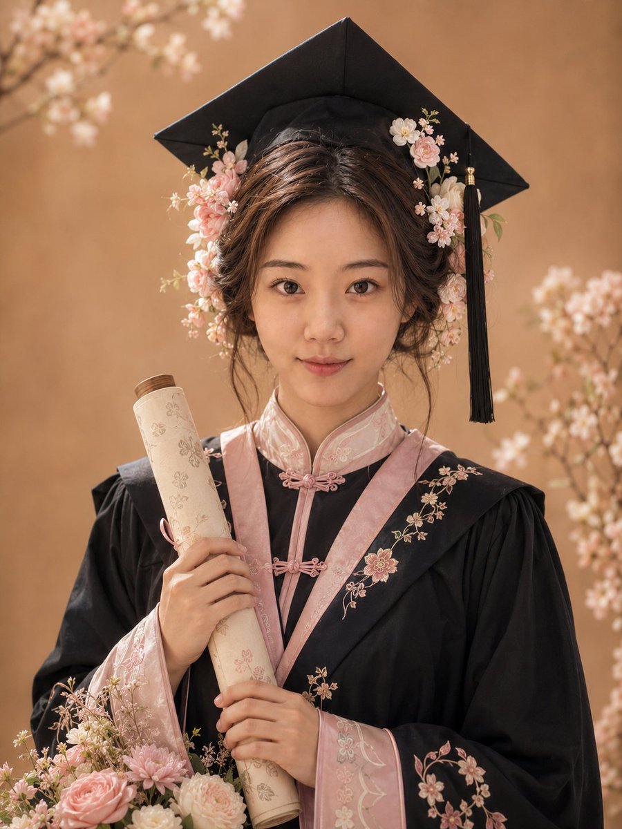 Refined Academic Degree Graduation Photos AI image template preview