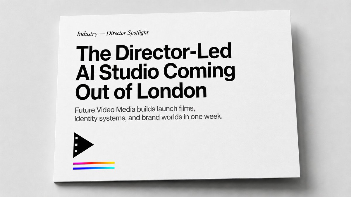Minimal Director-Led AI Studio Cover AI image template preview