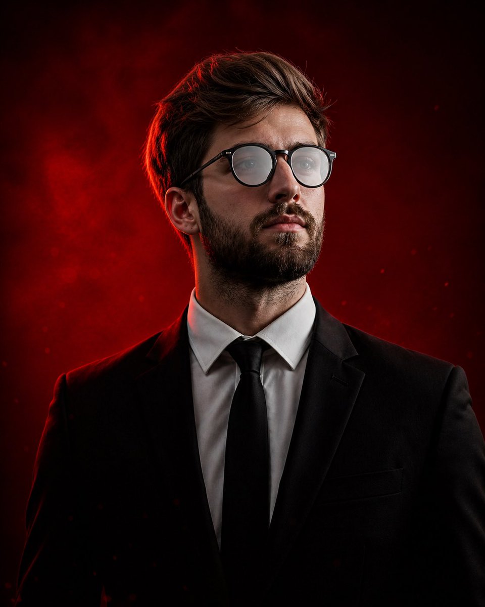 Cinematic Editorial Male Portrait AI image template preview