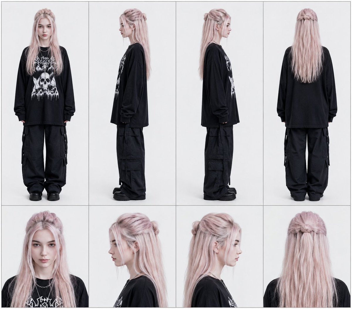 Multi-Angle Character Reference Sheet AI image template preview