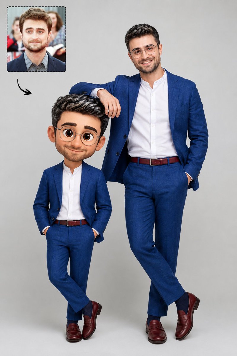 Real Life to Pixar Avatar Transformation AI image template preview