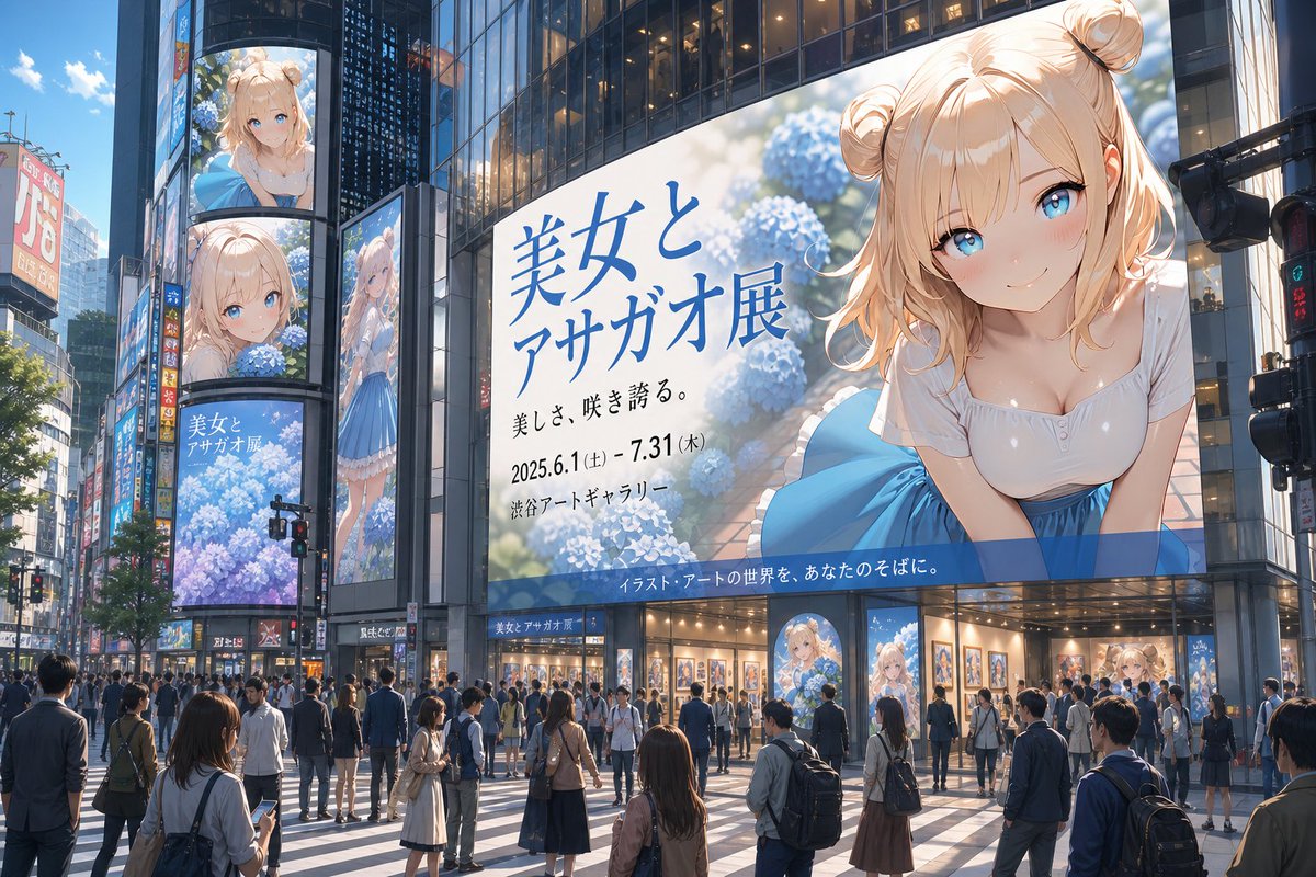 Urban Digital Signage Exhibition AI image template preview