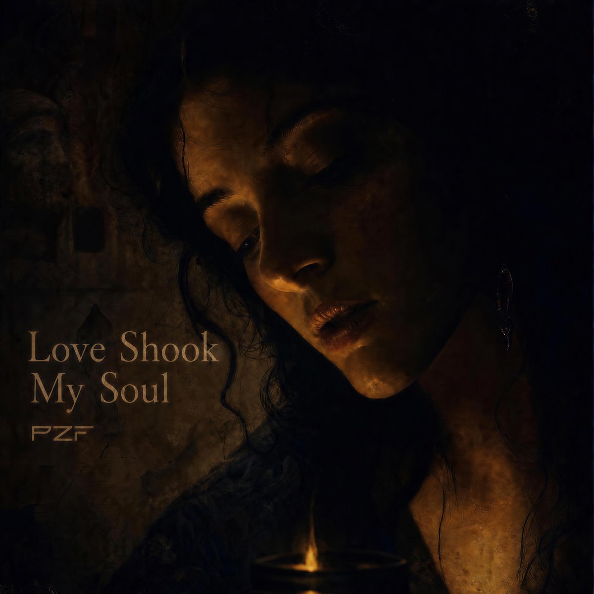 Candlelit Darkwave Chiaroscuro Portrait AI image template preview