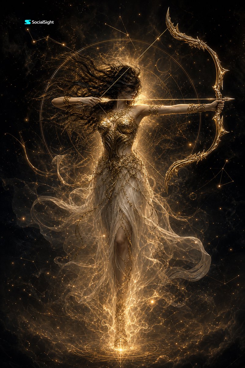Celestial Goddess Archer AI image template preview