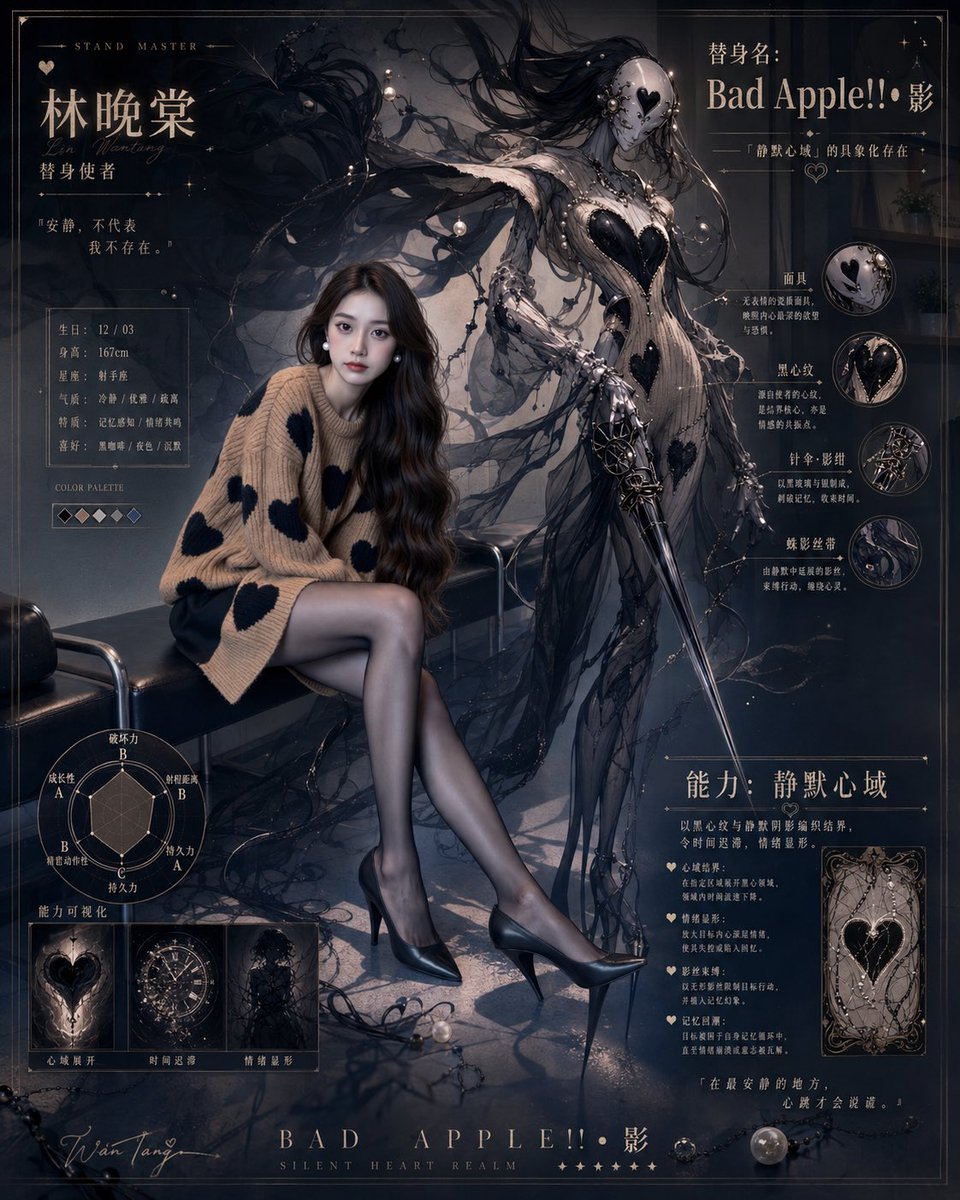 Gothic Stand Guardian Poster AI image template preview