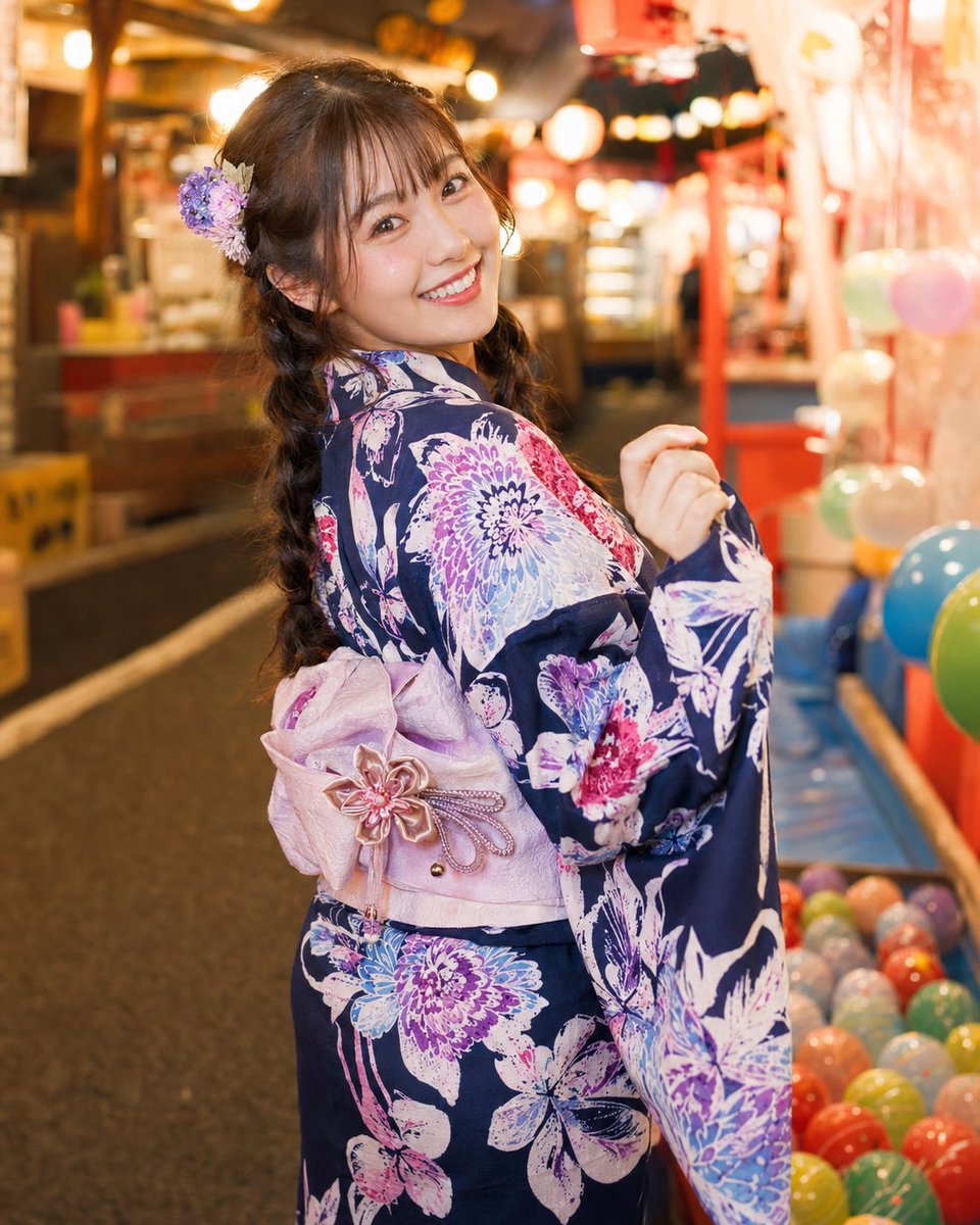 Yukata Girl at Night Festival example 3