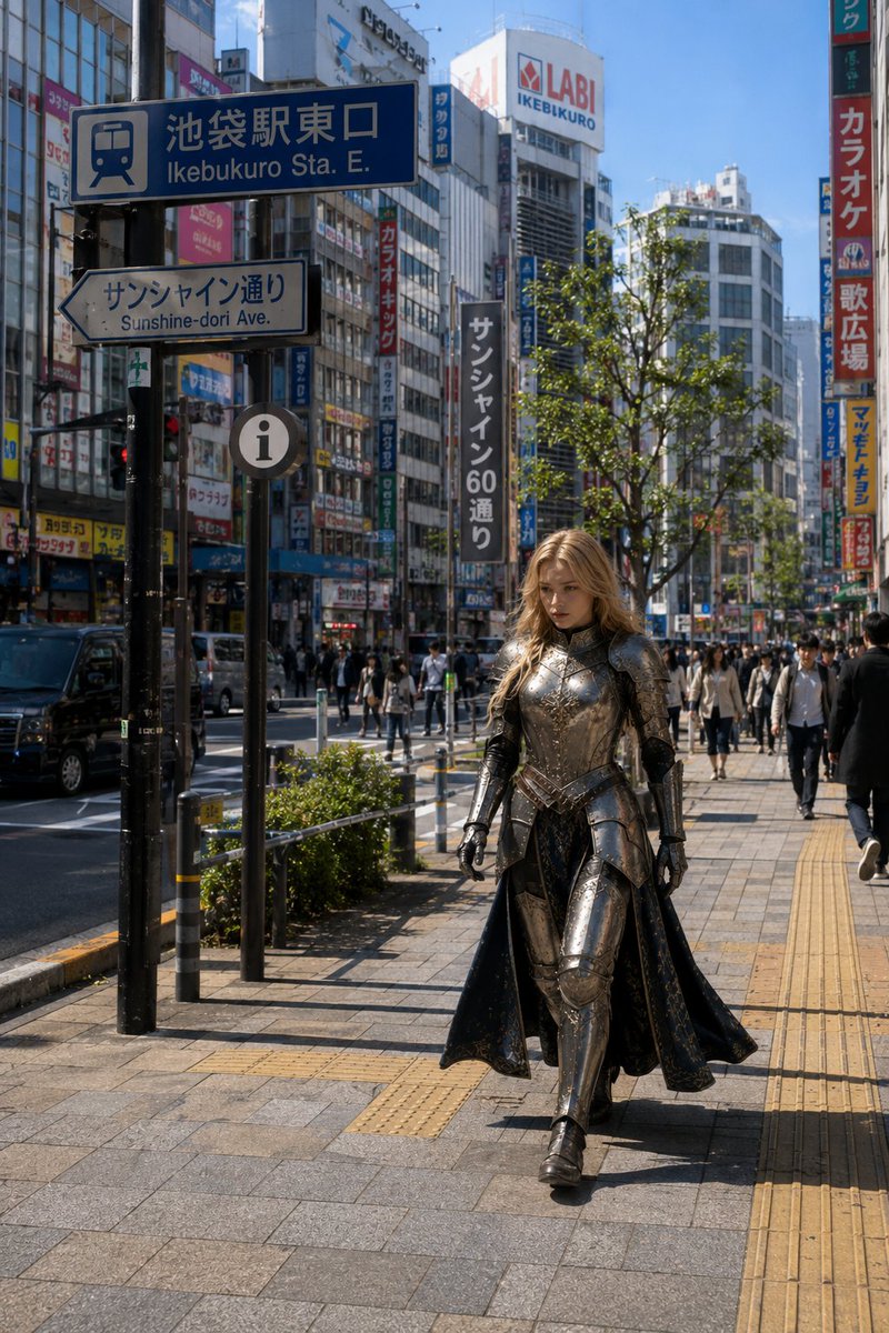 Armored Cosplayer in Ikebukuro AI image template preview