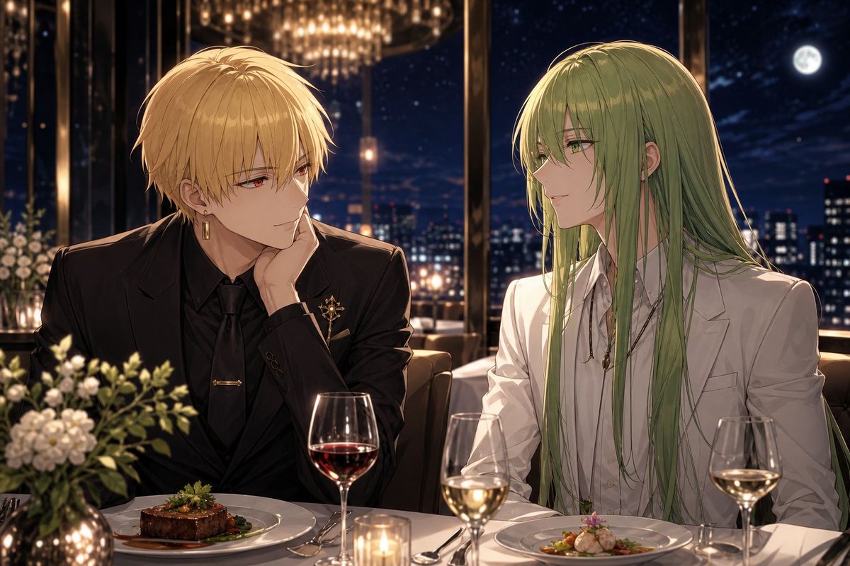 Gilgamesh and Enkidu Dinner Scene AI image template preview
