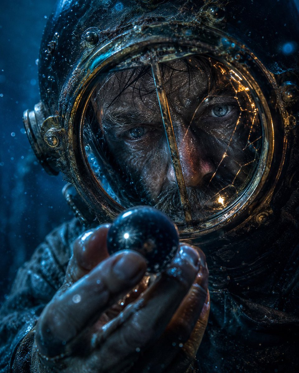 Deep-Sea Diver Artifact Close-Up AI image template preview