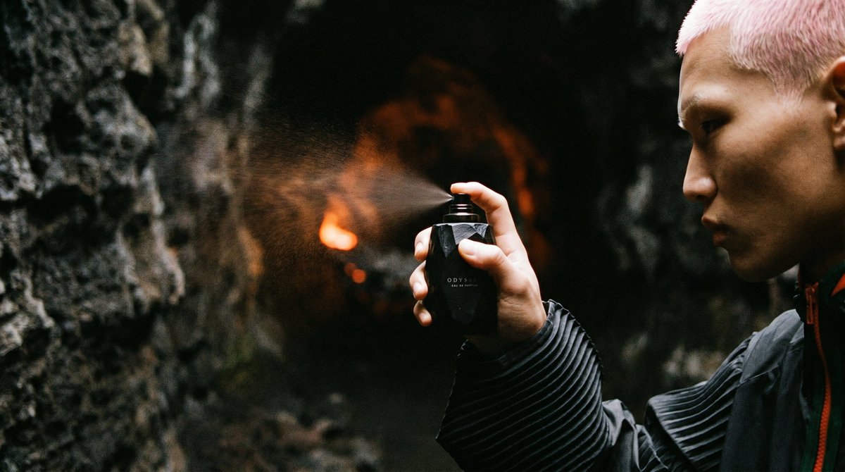 Cave Fragrance Spray Campaign AI image template preview
