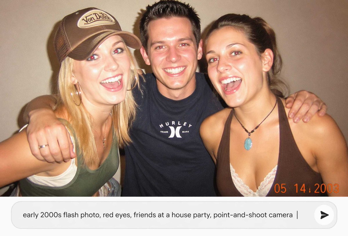 Early 2000s Party Photo UI AI image template preview