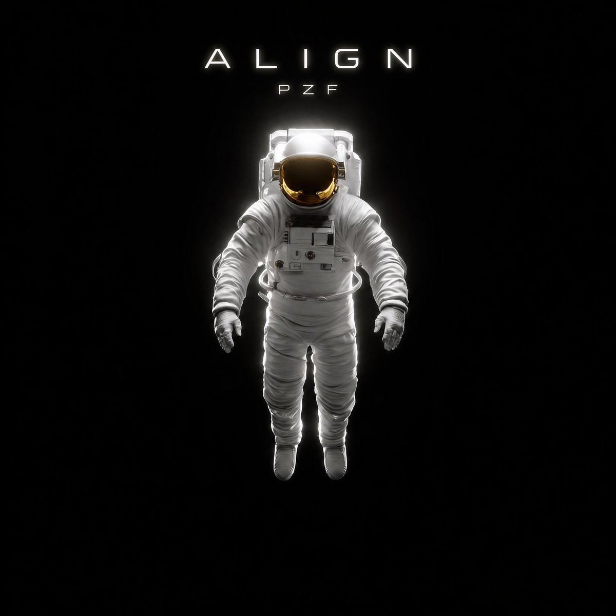 Minimal Astronaut Album Cover AI image template preview