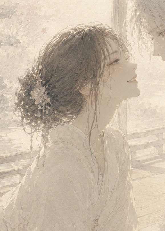 Censored Watercolor Romance Portrait AI image template preview