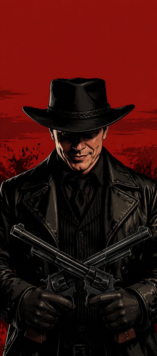 Faceless Outlaw Graphic Novel Poster AI image template preview