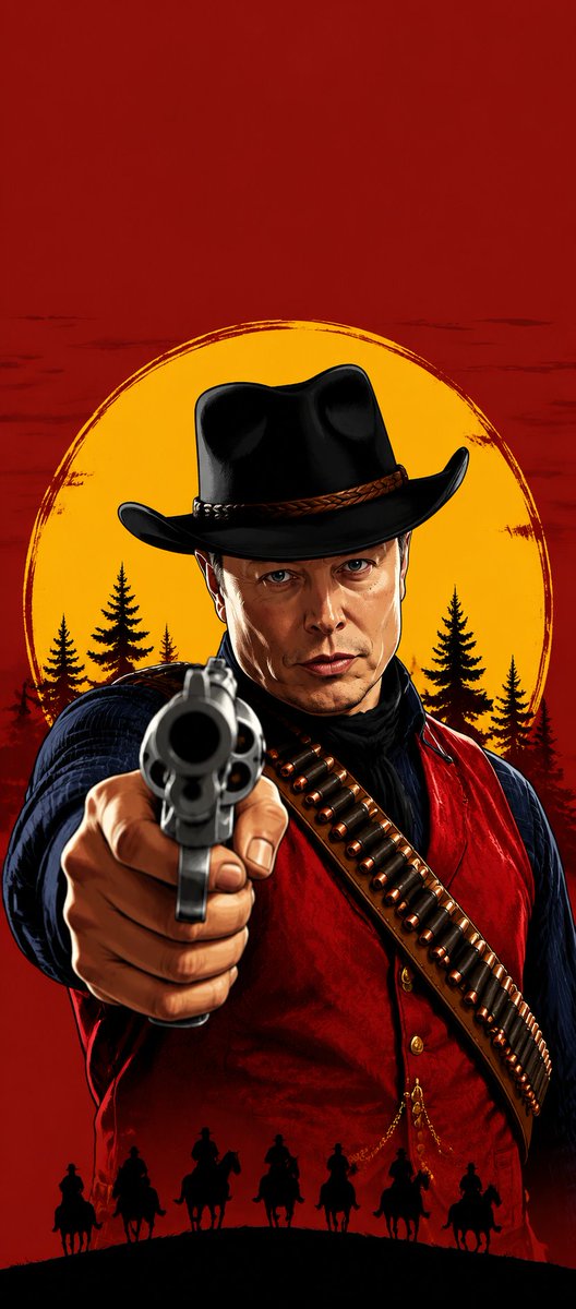 Western Outlaw Revolver Poster AI image template preview