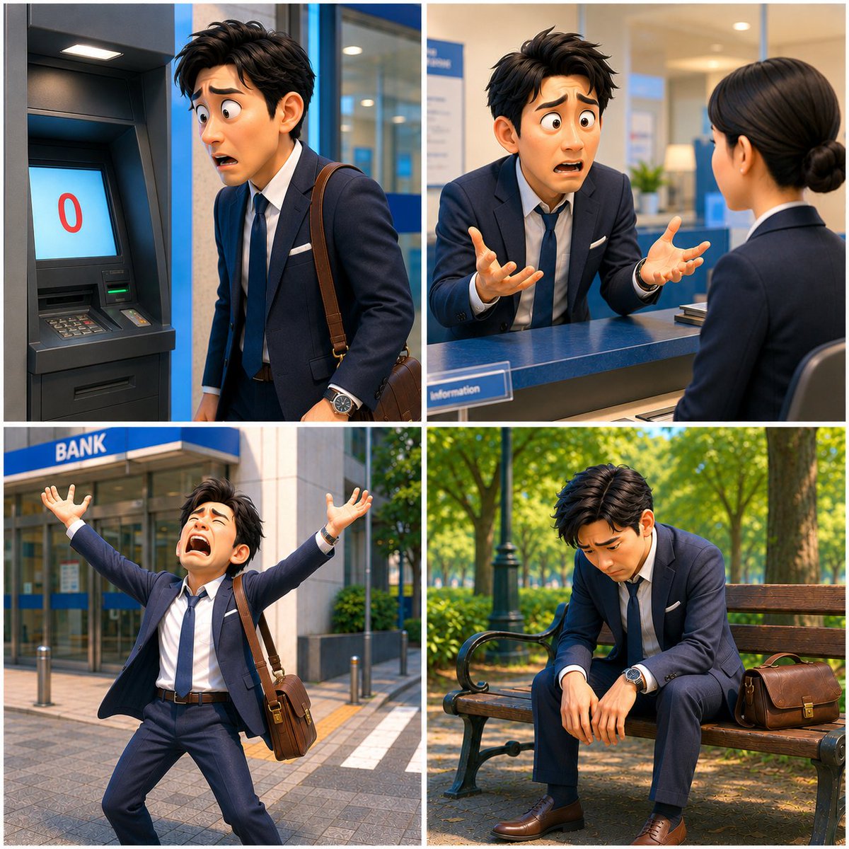 Zero Balance Bank Storyboard AI image template preview