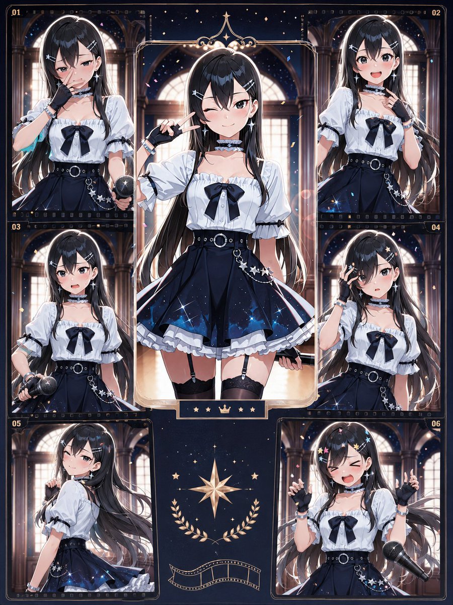 Celestial Idol Character Poster AI image template preview