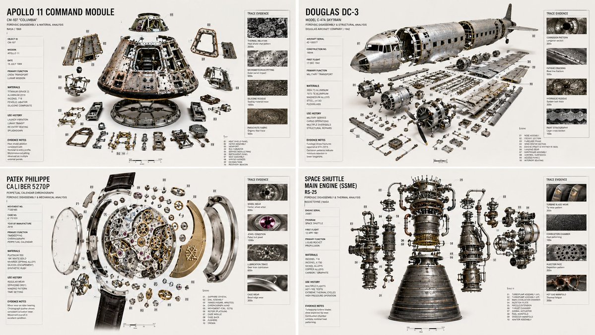 Forensic Luxury Disassembly Poster AI image template preview