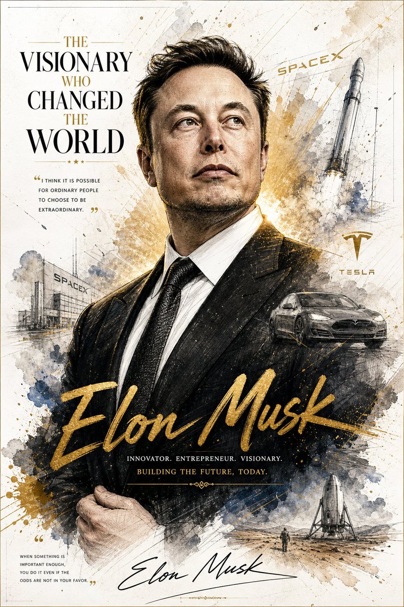 Luxury Business Leader Ink Portrait AI image template preview