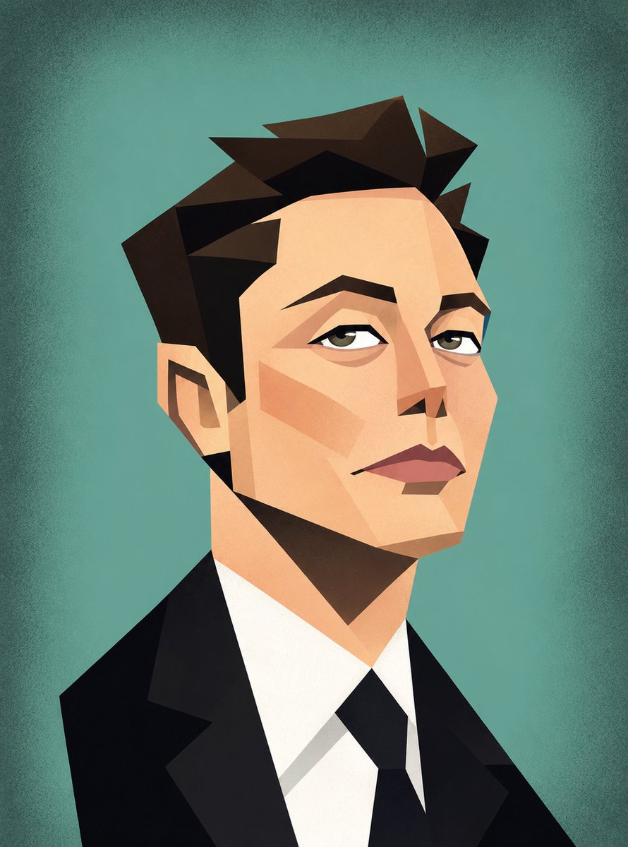 Cubist Vector Caricature Portraits AI image template preview
