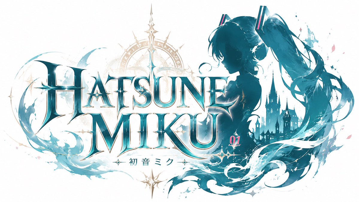 JRPG Hatsune Miku Fantasy Logo AI image template preview