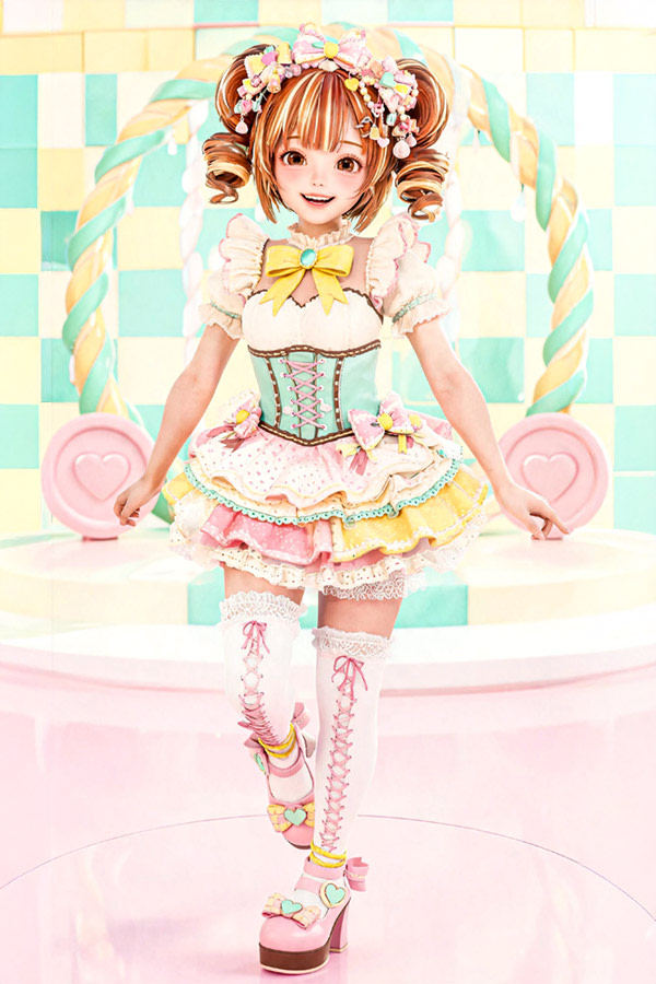 Pastel Sweet Lolita AI Doll AI image template preview