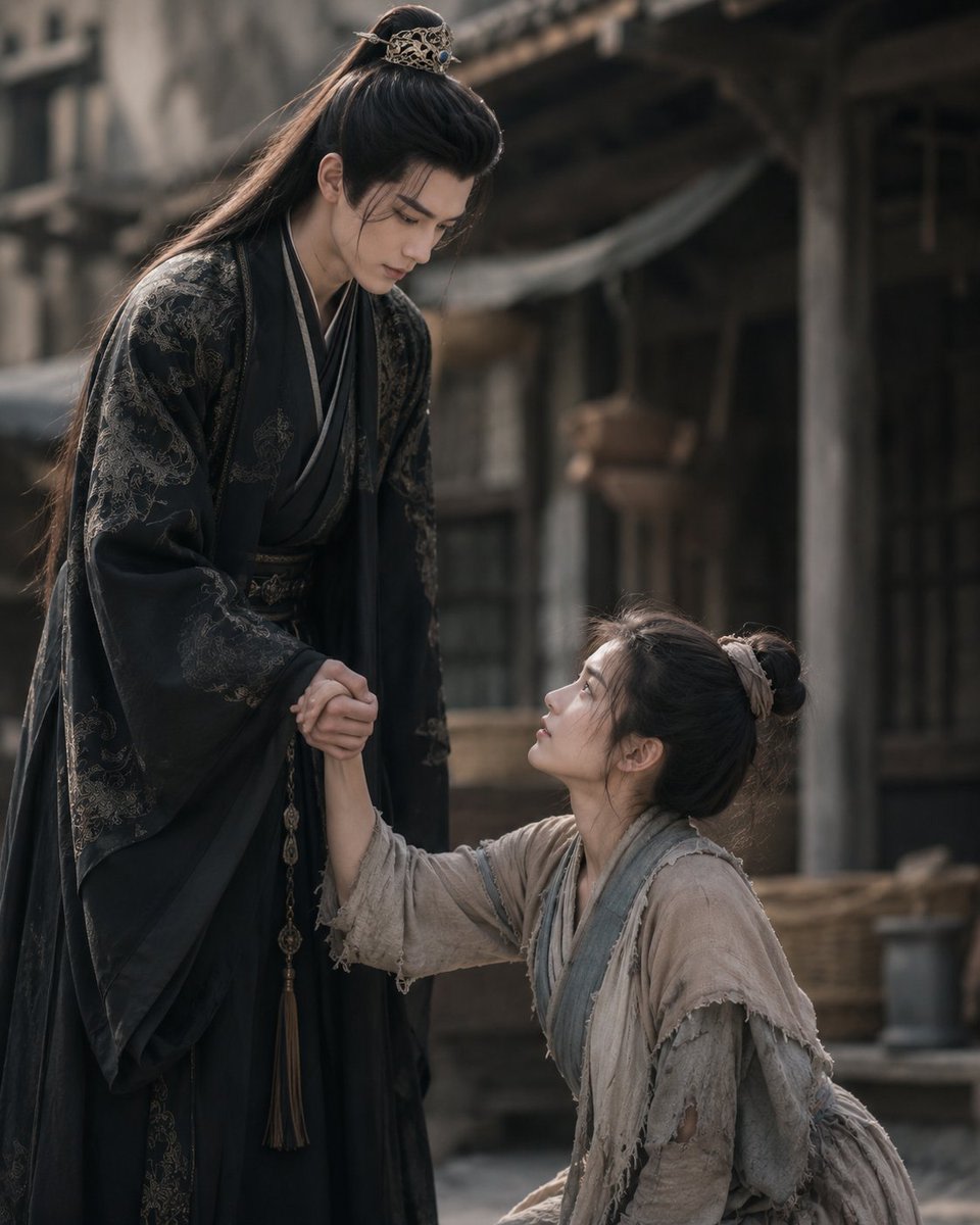Chinese Drama First Meeting Scene AI image template preview