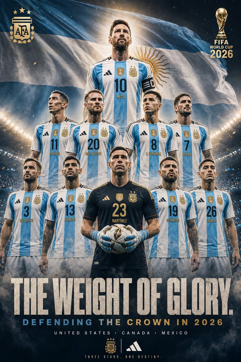 Argentina 2026 Glory Poster AI image template preview