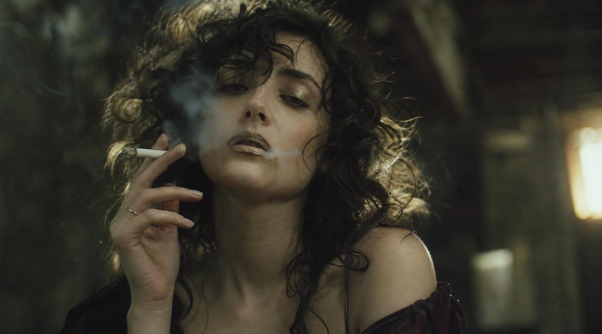 Smoky Censored Film Still AI image template preview