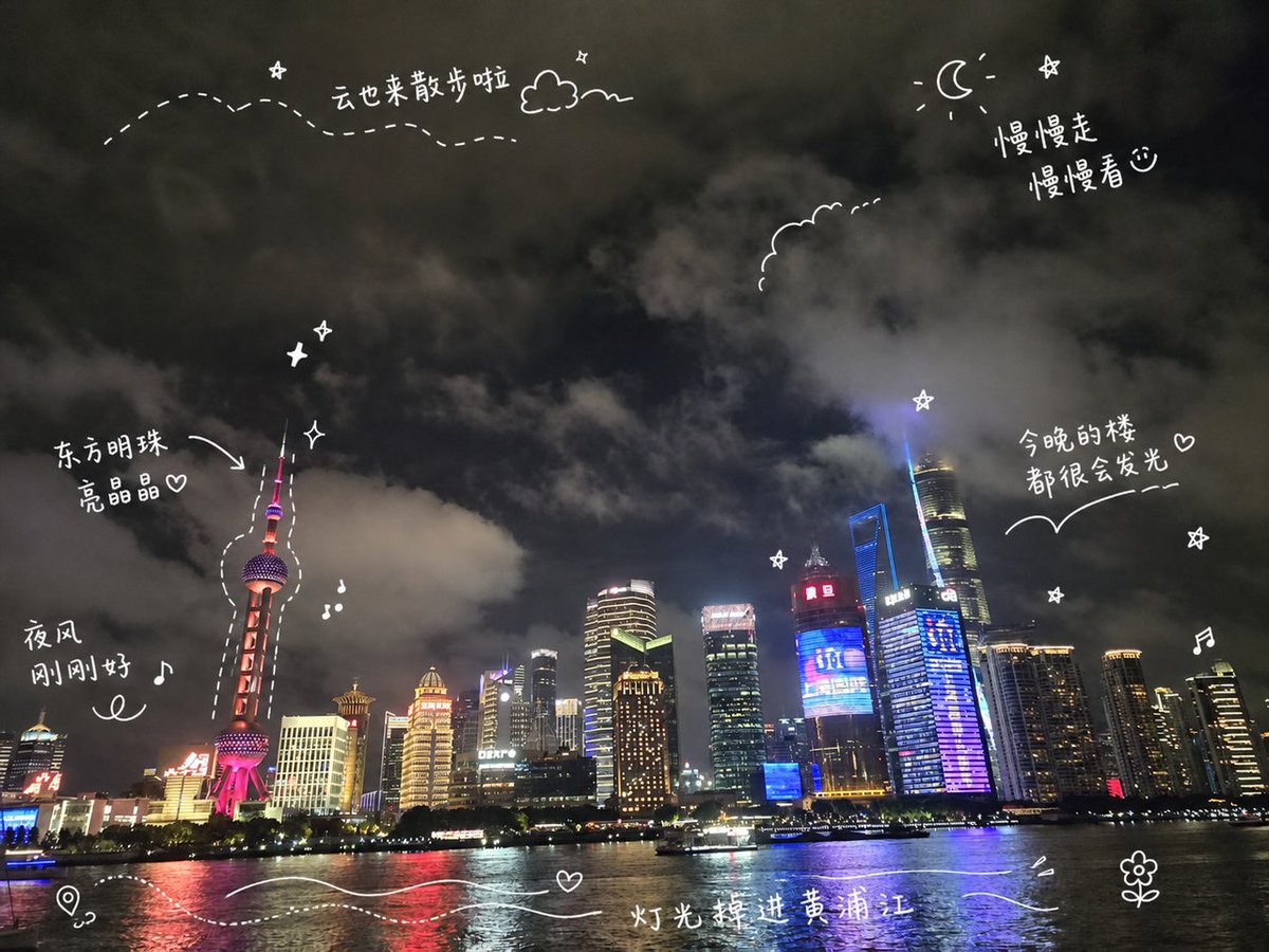 Shanghai Night Travel Journal AI image template preview