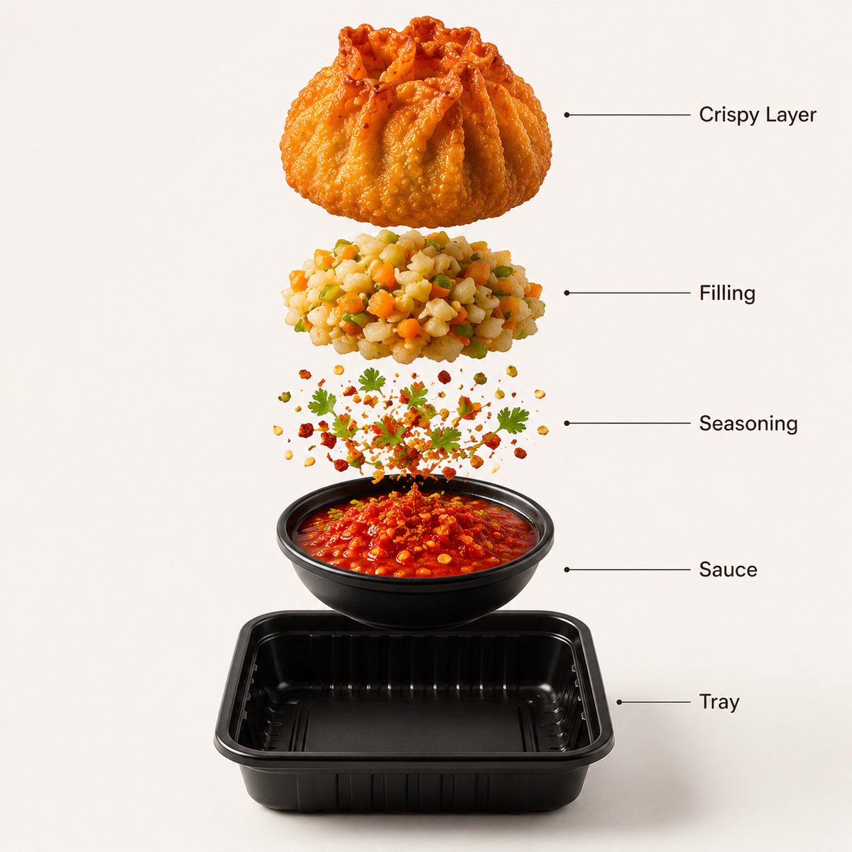 Gourmet Street Food Photography and Infographic AI image template preview