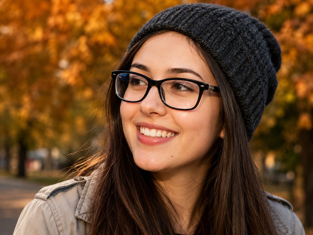 Centered Autumn Portrait Recreation AI image template preview