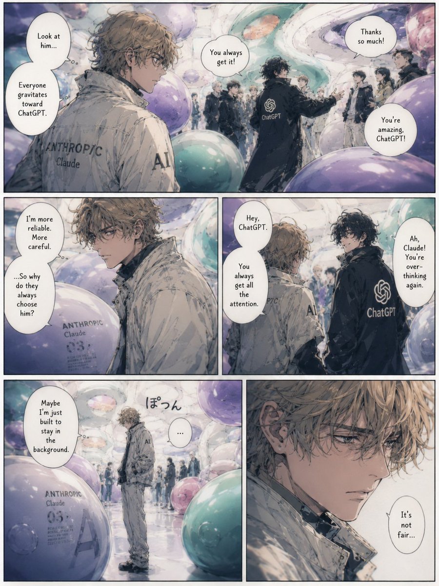 Jealous Claude Manga Page AI image template preview