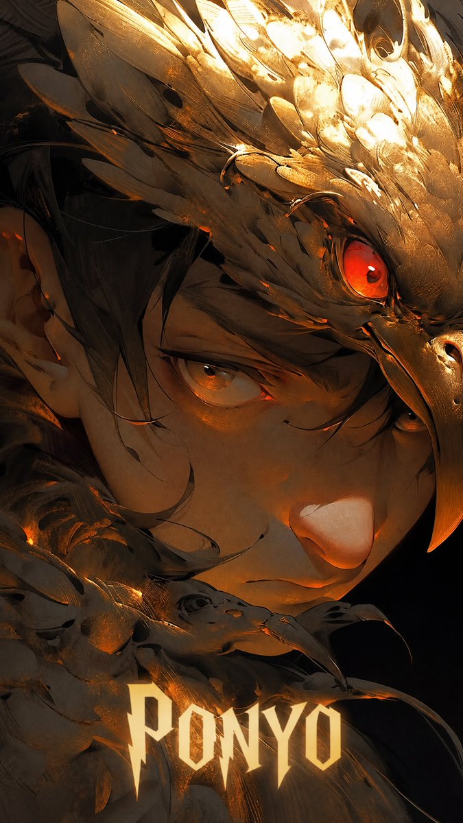 Dark Raven Armor Anime Portrait AI image template preview